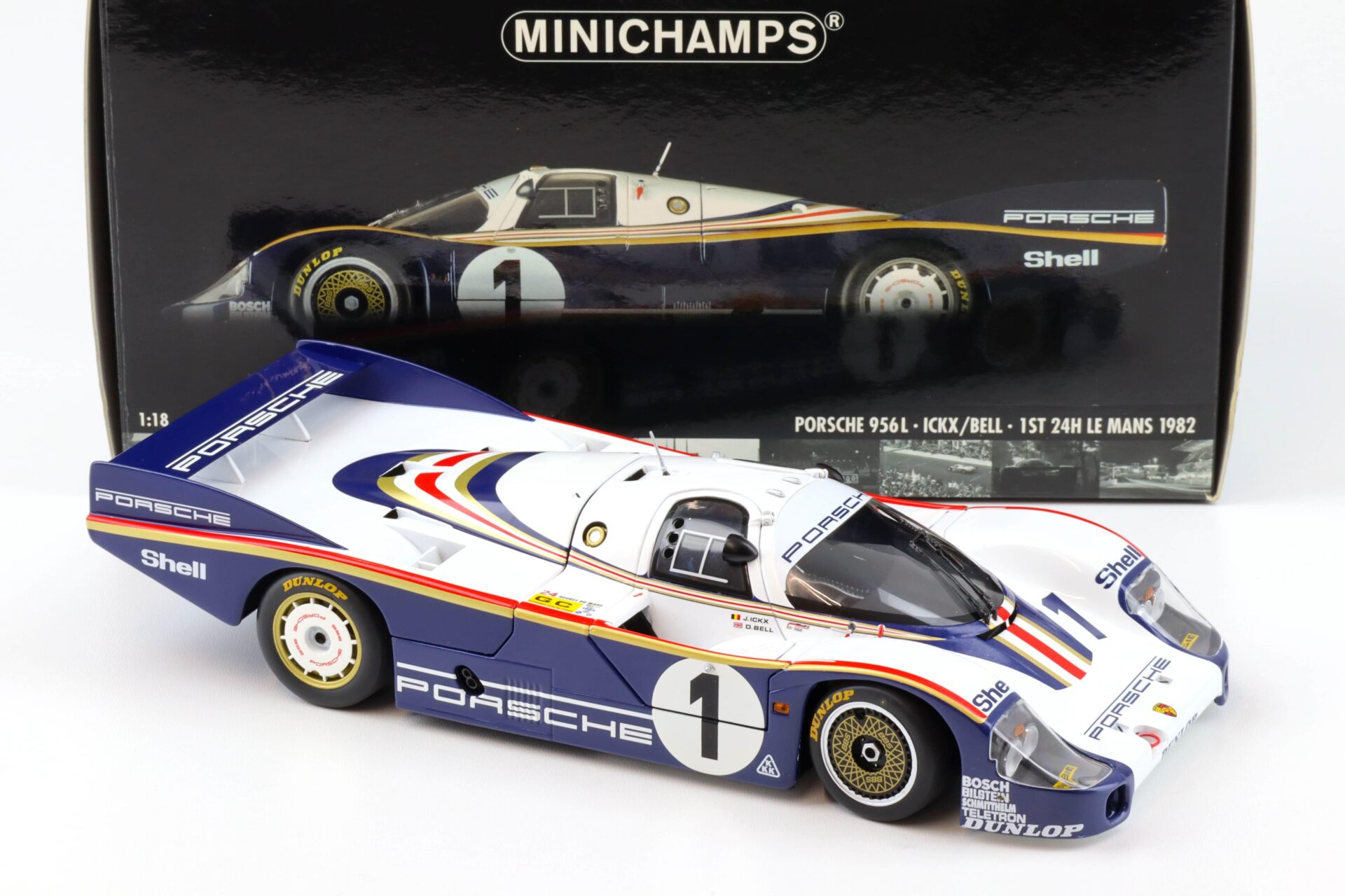 1:18 Minichamps Porsche 956L Winner 24h Le Mans 1982 Ickx/Bell #1