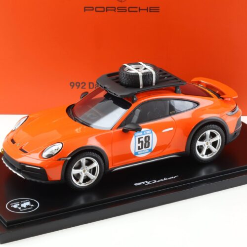 1:18 Spark Porsche 911 (992) Dakar RED58 Special Limited 300 WAP DEALER - Image 1