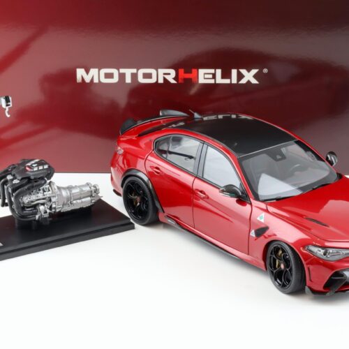 1:18 Motorhelix Alfa Romeo Giulia GTA Rosso GTA red + engine Die-Cast M89001 - Image 3