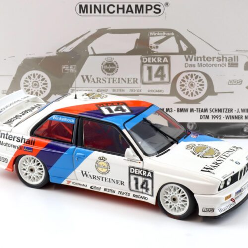 1:18 Minichamps BMW M3 E30 DTM M-Team Schnitzer Winkelhock Winner Norisring 1992