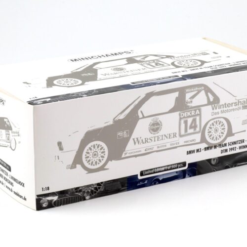 1:18 Minichamps BMW M3 E30 DTM M-Team Schnitzer Winkelhock Winner Norisring 1992