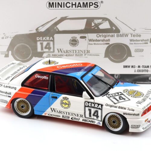 1:18 Minichamps BMW M3 E30 DTM M-Team Schnitzer #14 J.Cecotto DTM 1989