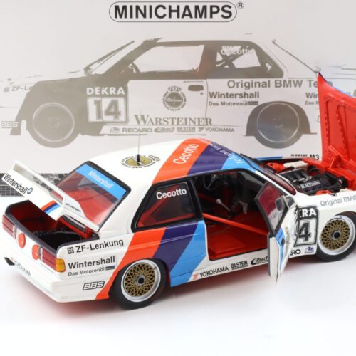 1:18 Minichamps BMW M3 E30 DTM M-Team Schnitzer #14 J.Cecotto DTM 1989