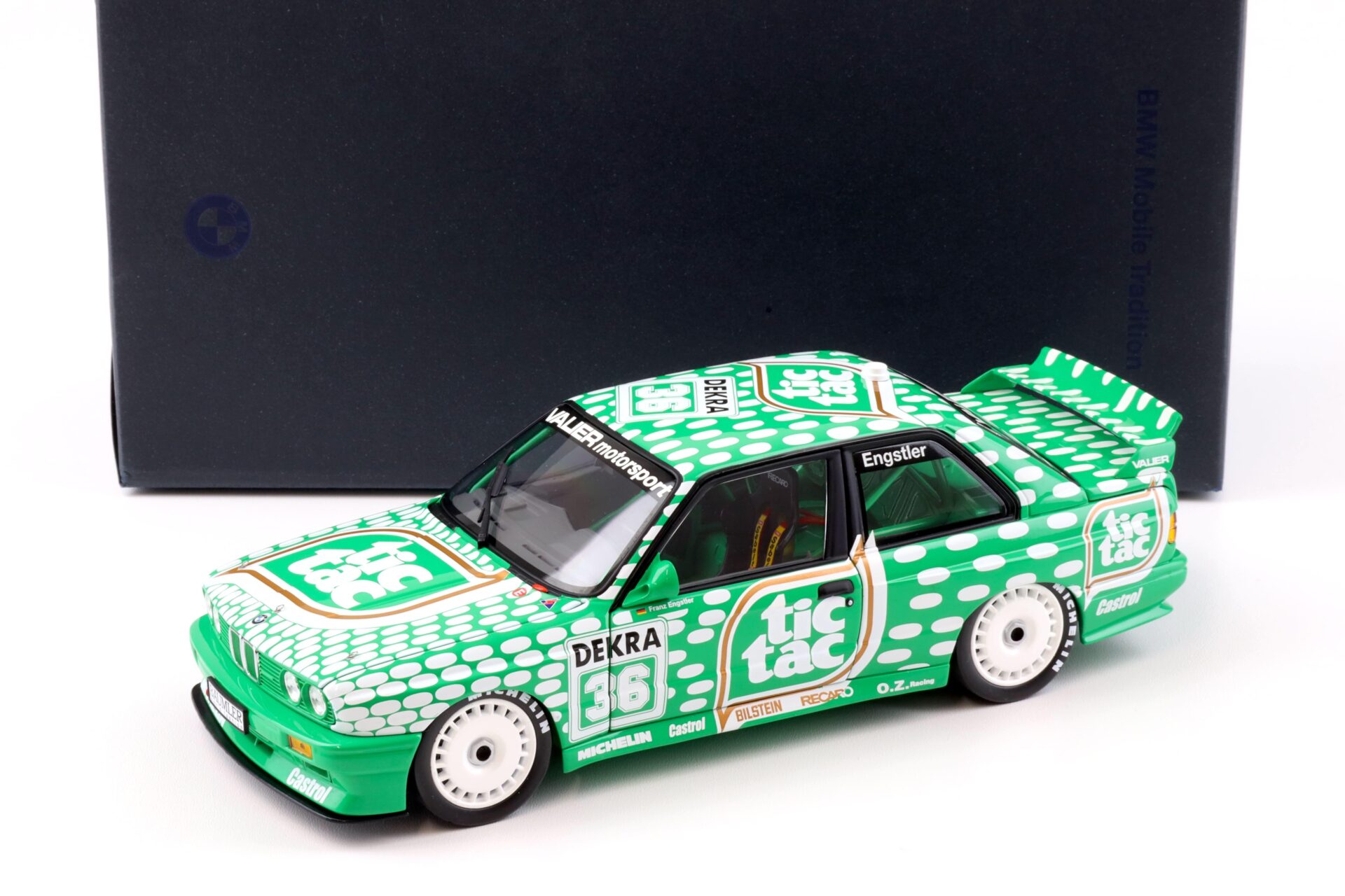 1:18 Minichamps BMW M3 E30 DTM TICTAC Team Valier Engstler 1992 DEALER VERSION
