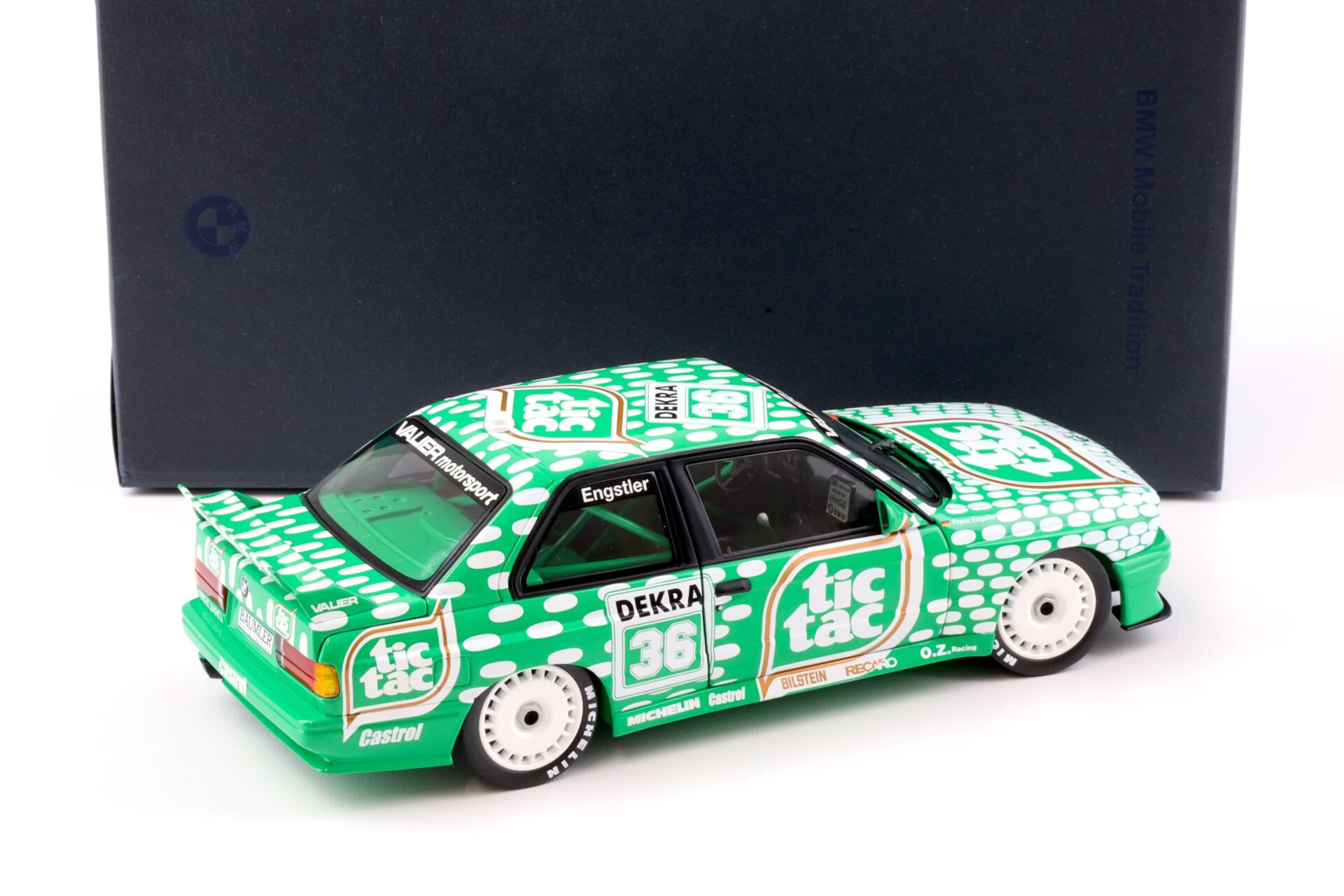 1:18 Minichamps BMW M3 E30 DTM TICTAC Team Valier Engstler 1992 DEALER VERSION
