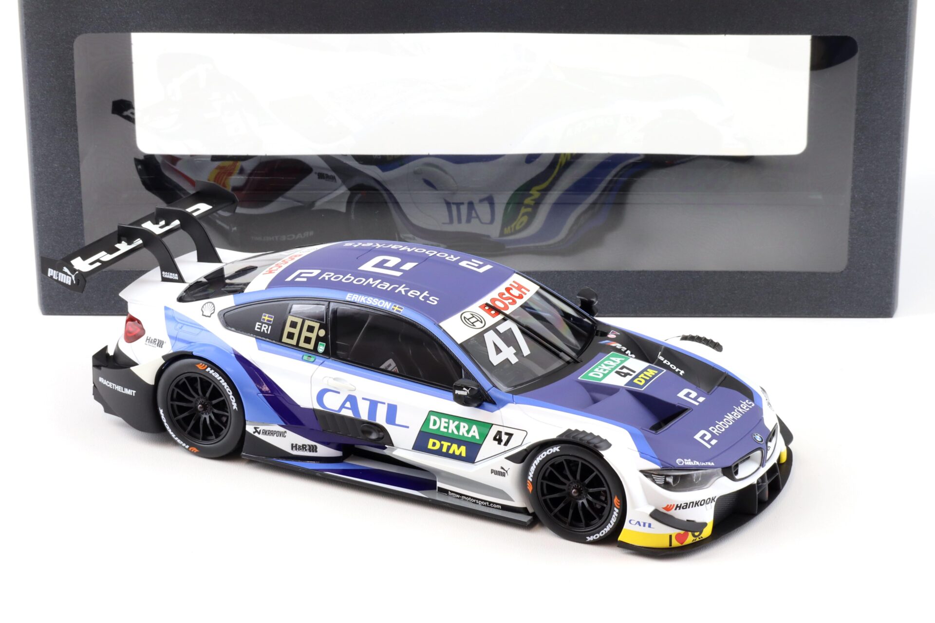 1:18 Norev BMW M4 DTM 2019 J.Eriksson BMW Team RBM #47 CATL DEALER VERSION