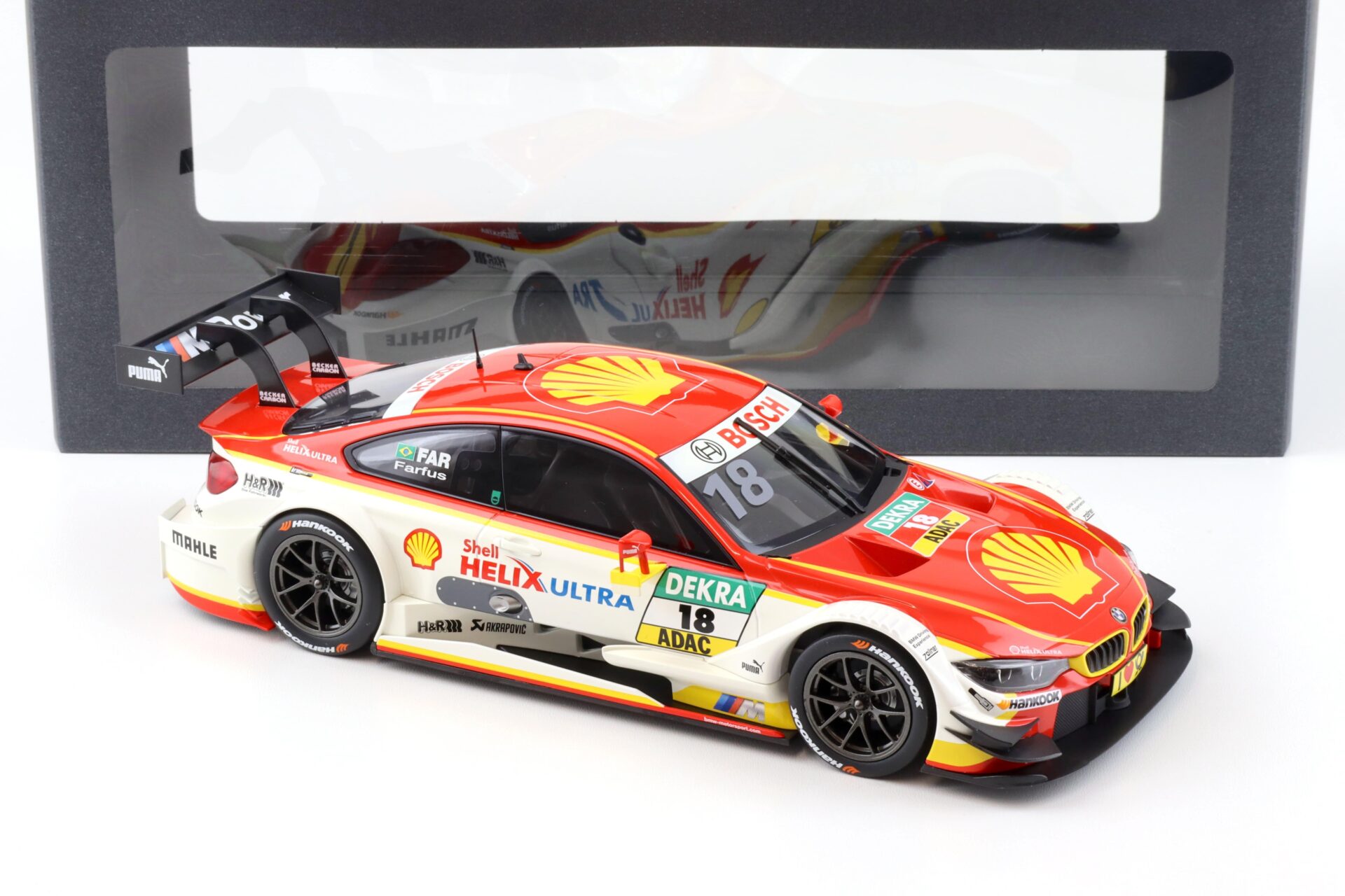 1:18 Norev BMW M4 DTM 2015 A.Farfus #18 BMW Team RBM Shell DEALER VERSION