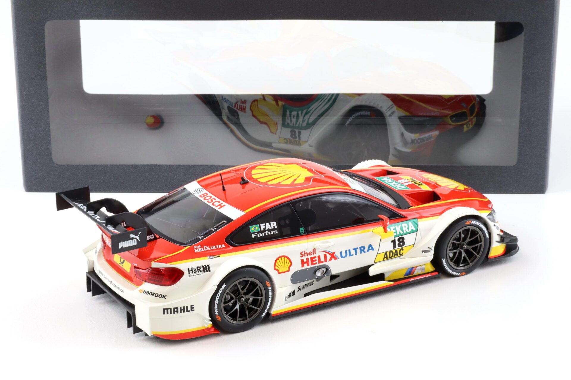 1:18 Norev BMW M4 DTM 2015 A.Farfus #18 BMW Team RBM Shell DEALER VERSION