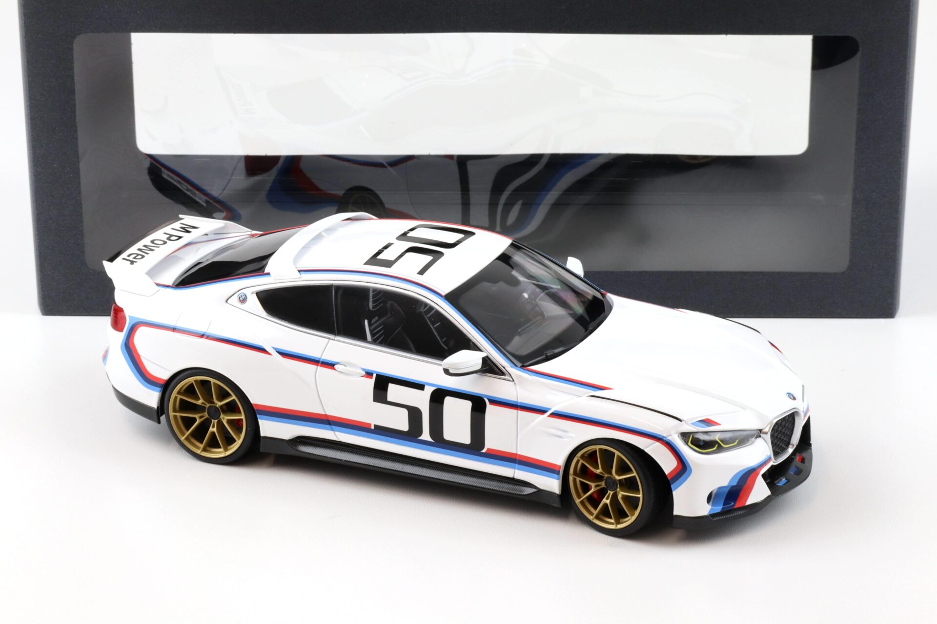 1:18 Norev BMW 3.0 CSL Coupe 50 Years Edition white DEALER VERSION
