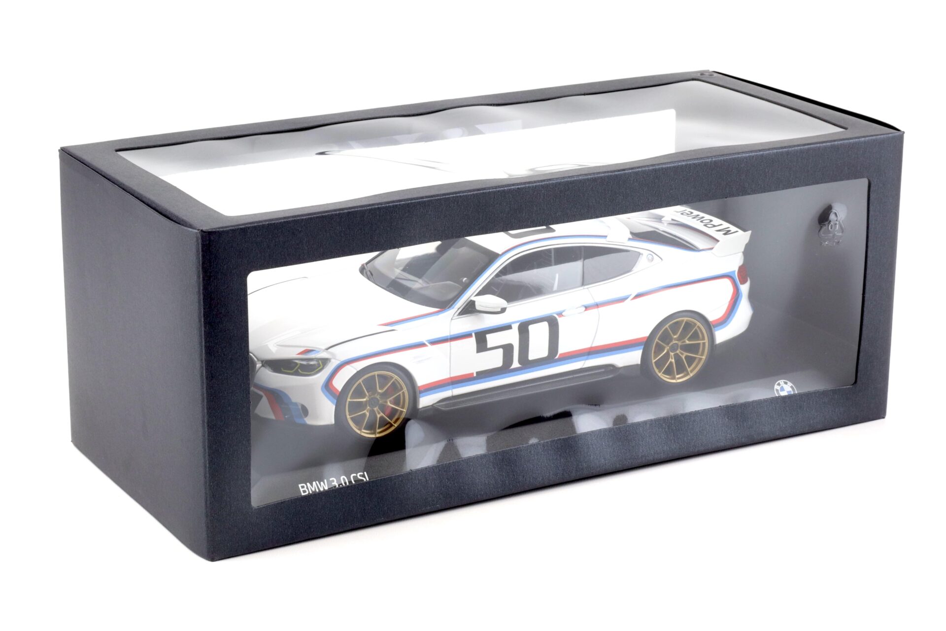 1:18 Norev BMW 3.0 CSL Coupe 50 Years Edition white DEALER VERSION