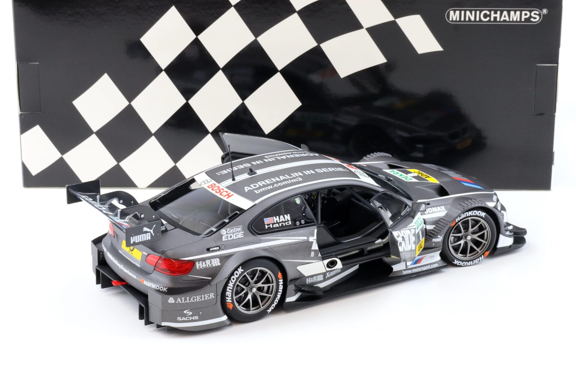 1:18 Minichamps BMW M3 E92 DTM Team RBM J.Hand #8 EXIDE DTM 2013