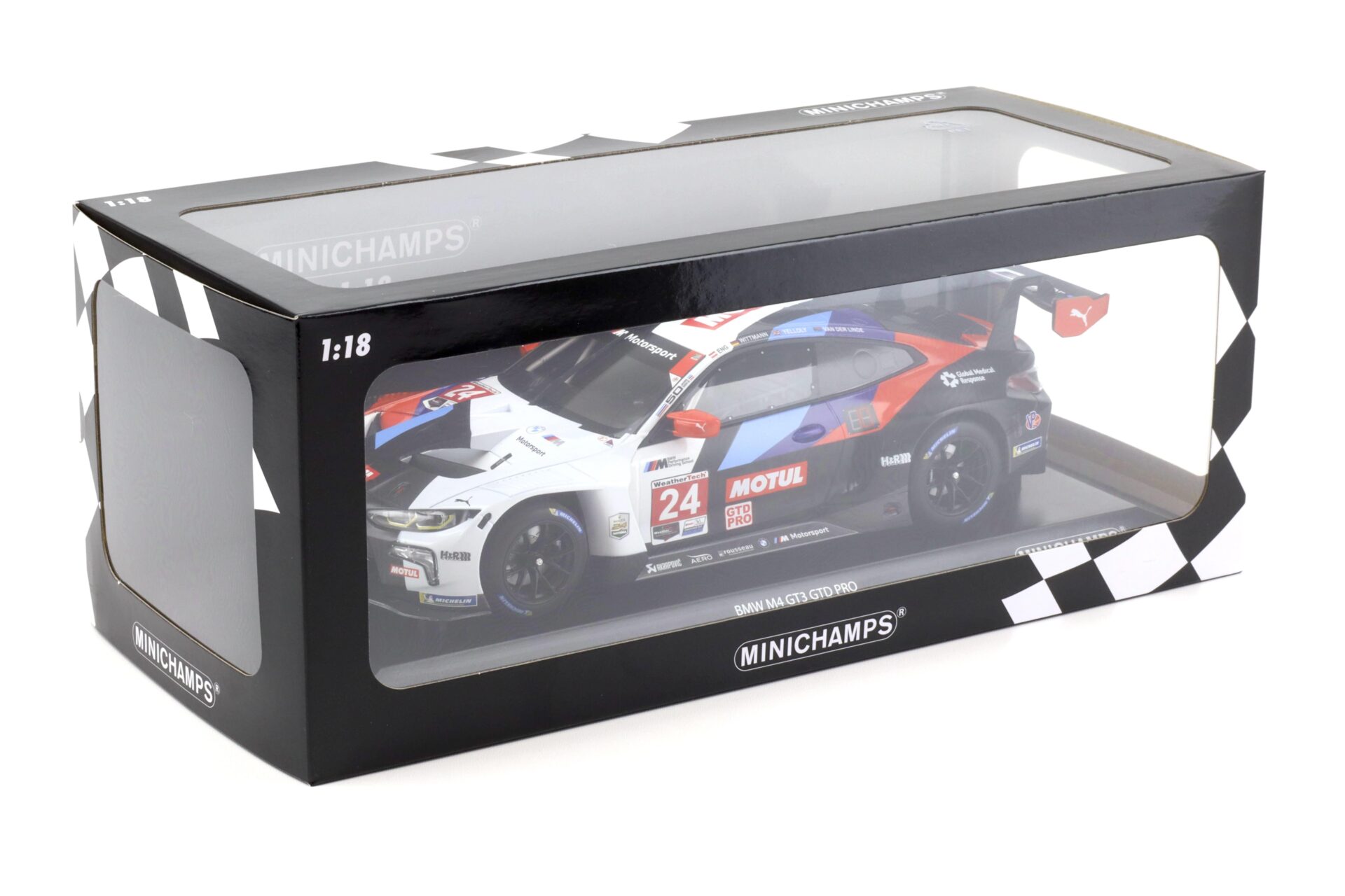 1:18 Minichamps BMW M4 GT3 GTD Pro BMW M Team RLL #24 IMSA 2022 Eng/ Wittmann