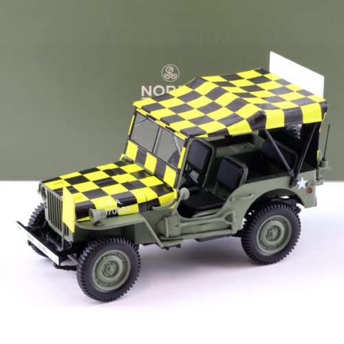 1:18 Norev Jeep Willys Army 1944 Follow Me green/ yellow - Limited 200 pcs.