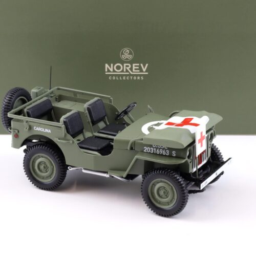 1:18 Norev Jeep Willys Army 1944 Ambulance green/ white - Limited 200 pcs.