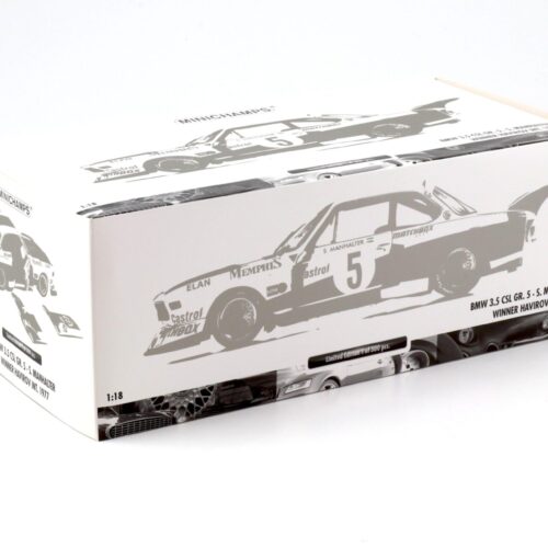 1:18 Minichamps BMW 3.5 CSL Gr.5 S.Manhalter #5 Winner Havirov Inter. 1977