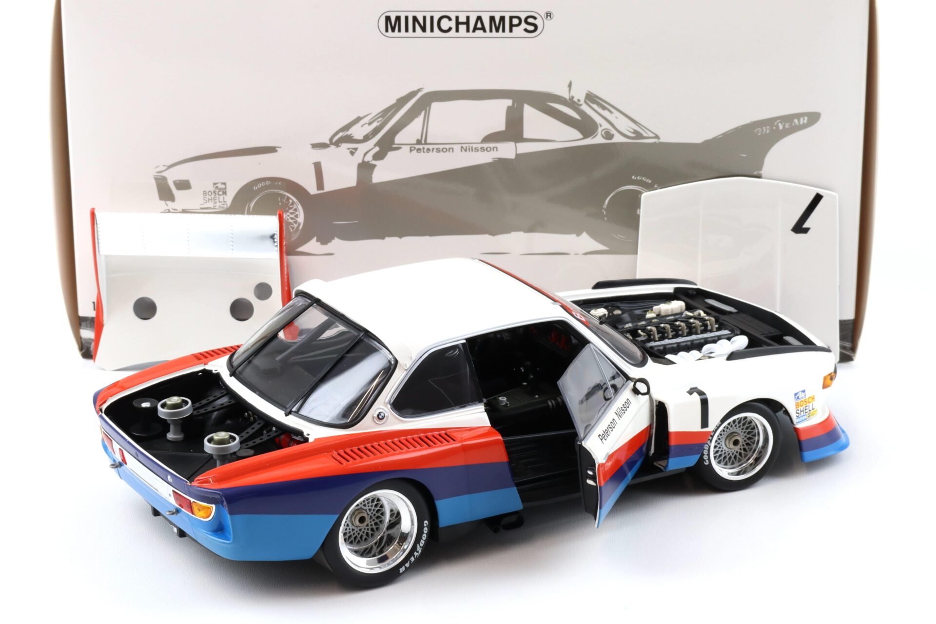 1:18 Minichamps BMW 3.5 CSL Gr.5 #1 Peterson/ Nilsson 6H Silverstone 1976