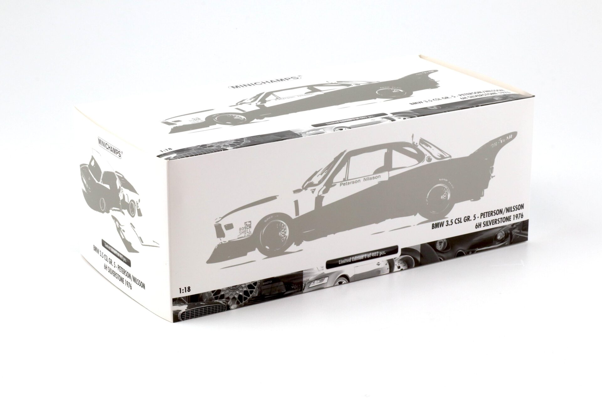 1:18 Minichamps BMW 3.5 CSL Gr.5 #1 Peterson/ Nilsson 6H Silverstone 1976