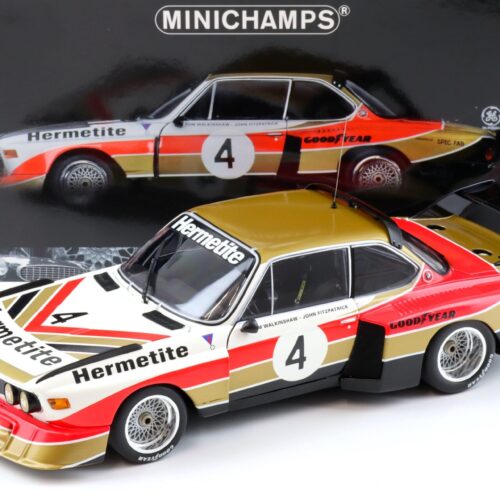 1:18 Minichamps BMW 3.5 CSL Gr.5 HERMETITE #4 Fitzpatrick/Walkinshaw Winner 6h Silverstone 1976