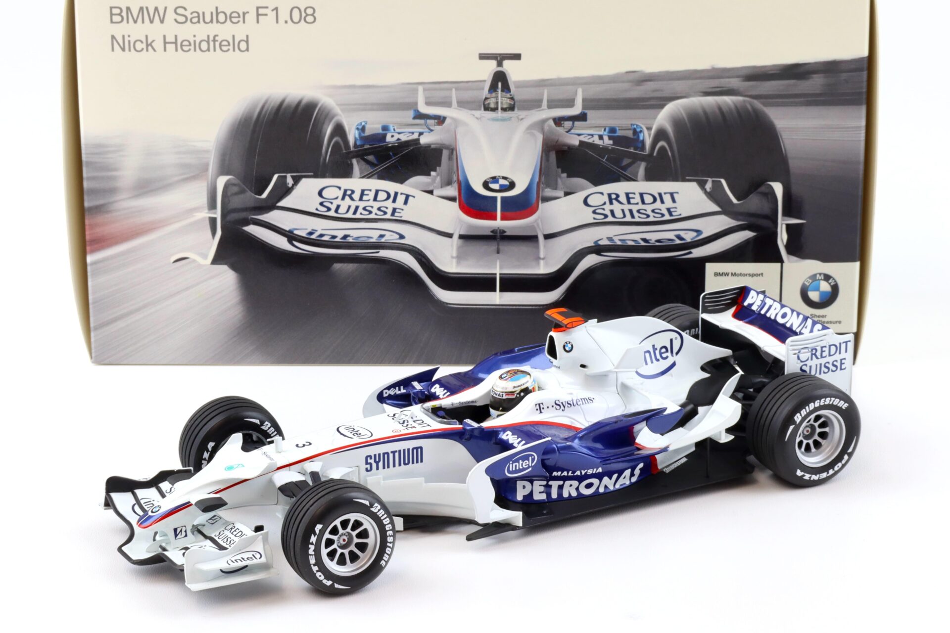 ID 92535 orig.jpg 1:18 Minichamps BMW F1.08 Nick Heidfeld Formel 1 Petronas #3 DEALER VERSION