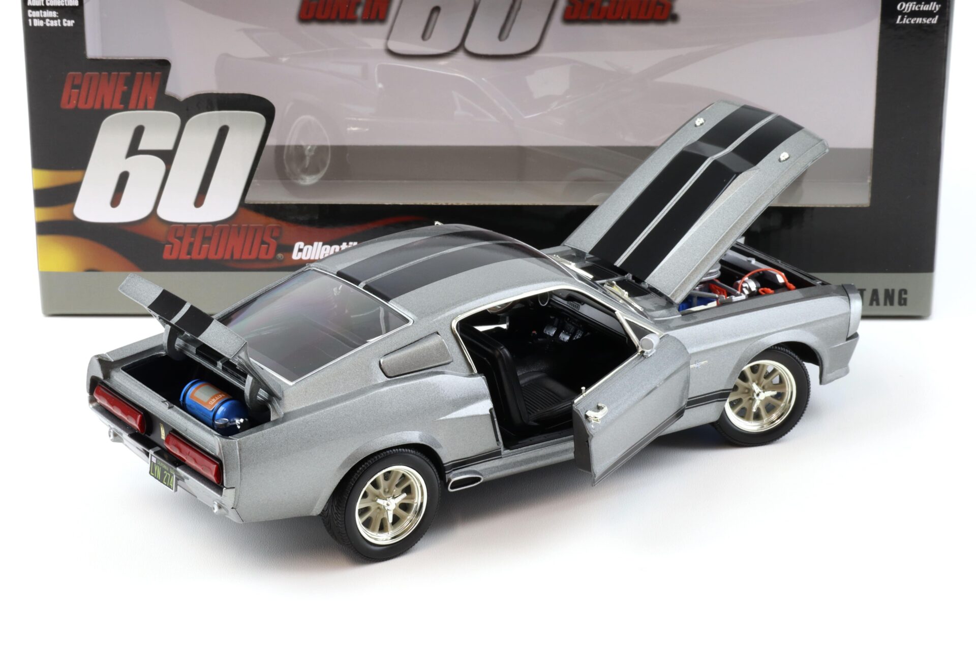 1:18 Greenlight 1967 Ford Mustang Shelby GT500 ELEANOR Gone in 60 Seconds