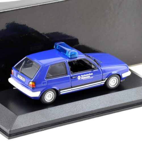 1:43 Minichamps VW Golf 2 THW Hamburg Mitte blue 1985