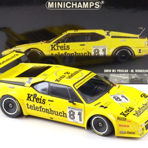 1:18 Minichamps BMW M1 Procar Kreistelefonbuch #81 M.Winkelhock 1979