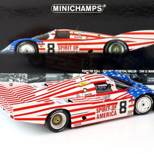 1:18 Minichamps Porsche 956L Spirit of America #8 Follmer 24h Le Mans 1986