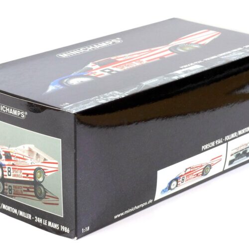 1:18 Minichamps Porsche 956L Spirit of America #8 Follmer 24h Le Mans 1986