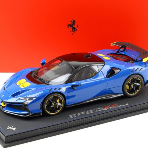 1:18 BBR Ferrari SF90 XX Stradale Azzuro Dino blue/ yellow accents - Limited 50 pcs.