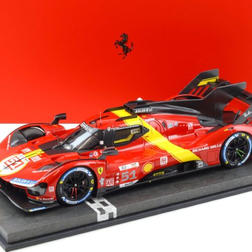 1:18 BBR Ferrari 499P Winner 24h Le Mans 2023 Car #51 with Showcase - Limited 749 pcs.
