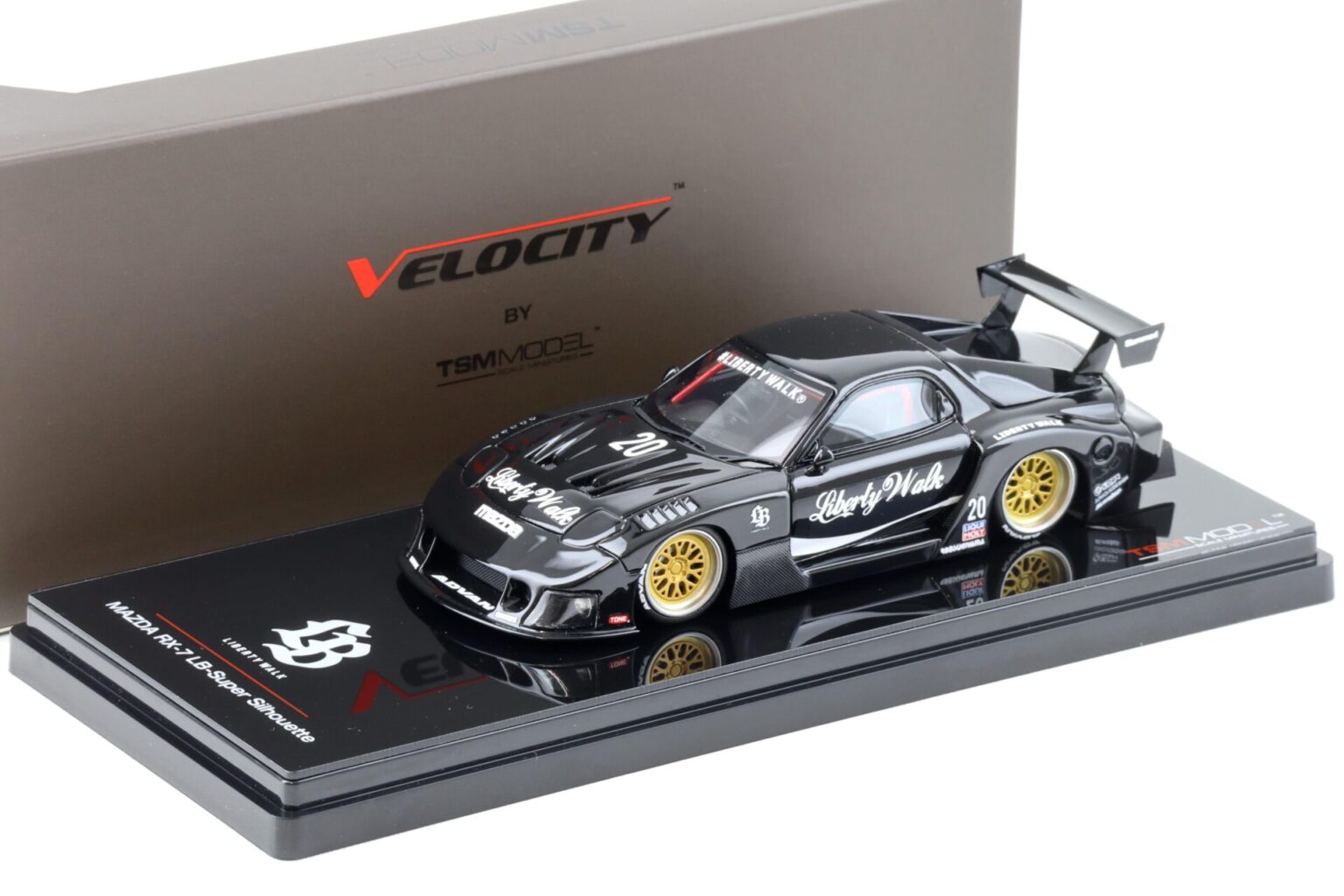 1:43 TSM Model Mazda RX-7 LB-Super Silhouette Liberty Walk black ...