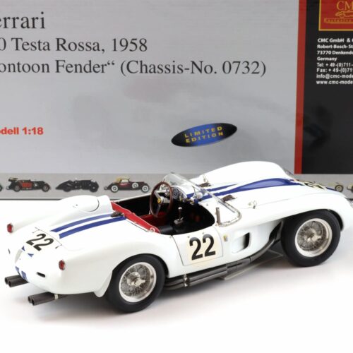 1:18 CMC Ferrari 250 Testa Rossa 1958 Pontoon Fender #22 white M-080