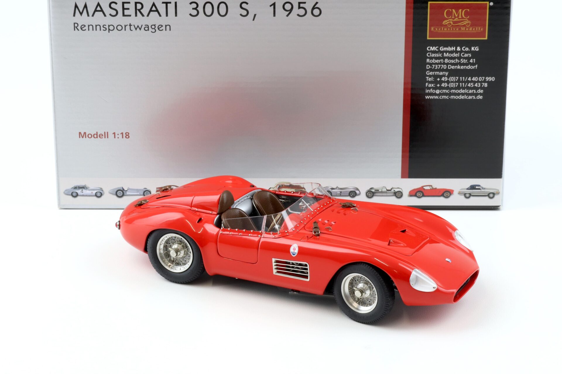 1:18 CMC Maserati 300S Rennsportwagen 1956 red M-105