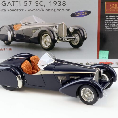1:18 CMC Bugatti 57 SC Corsica Roadster 1938 blue CONCOURS D'ELEGANCE M-136