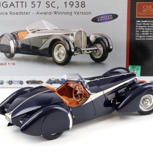 1:18 CMC Bugatti 57 SC Corsica Roadster 1938 blue CONCOURS D'ELEGANCE M-136