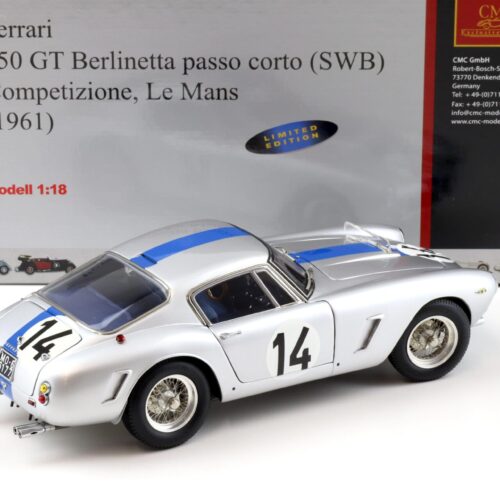 1:18 CMC Ferrari 250 GT Berlinetta passo corto SWB Competizione 1961 Le Mans M-079