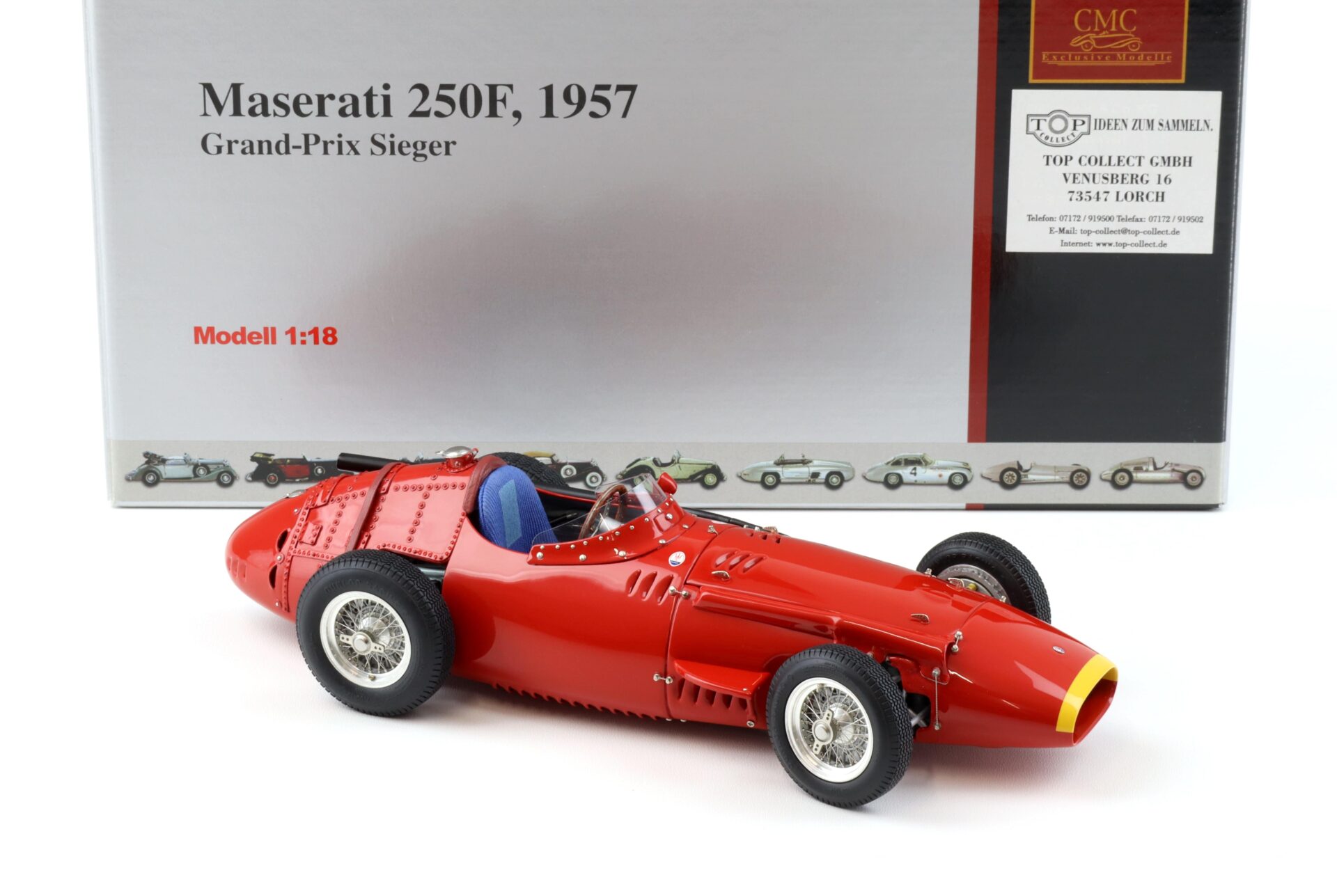 1:18 CMC Maserati 250F Grand-Prix GP Winner 1957 red M-051