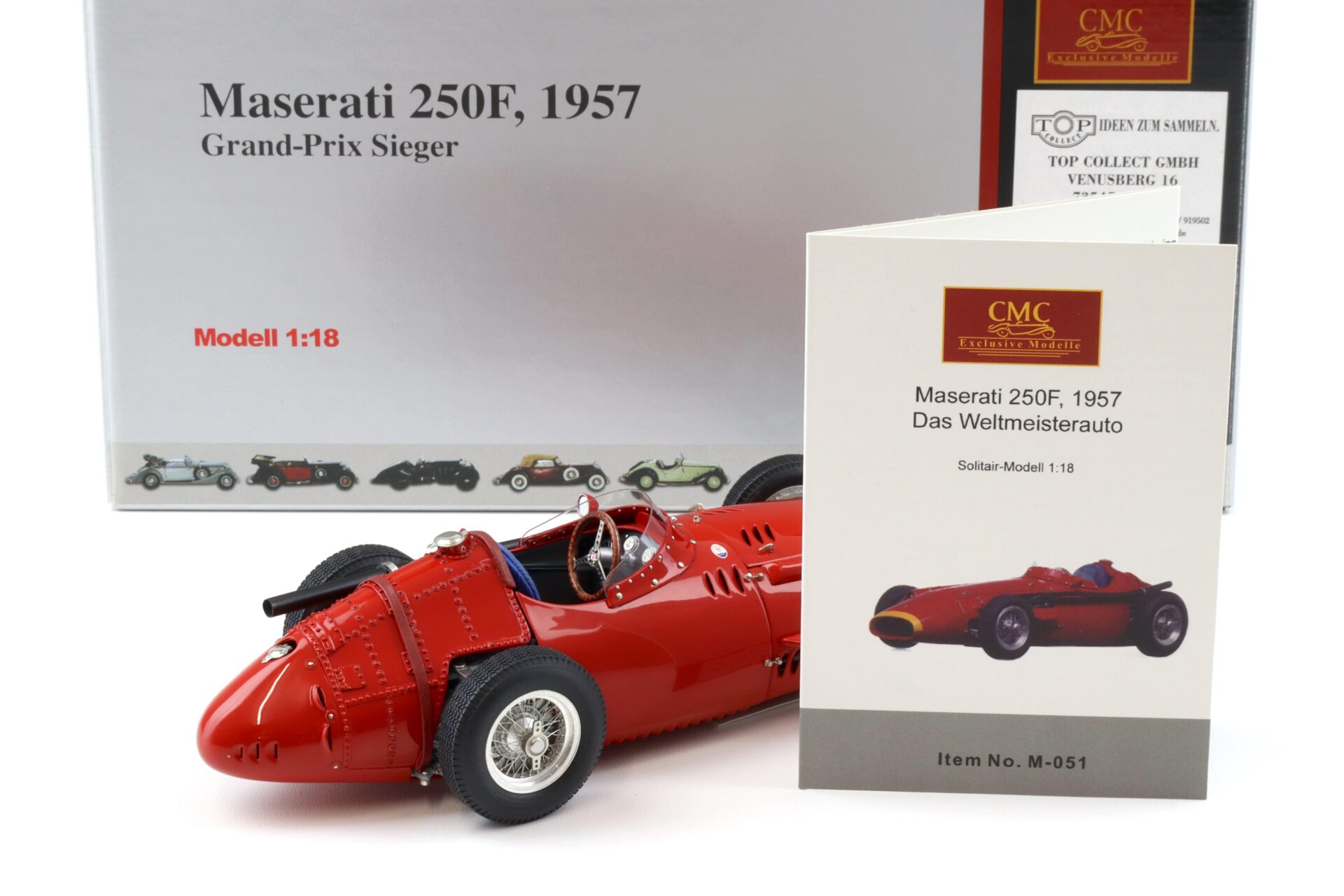 1:18 CMC Maserati 250F Grand-Prix GP Winner 1957 red M-051