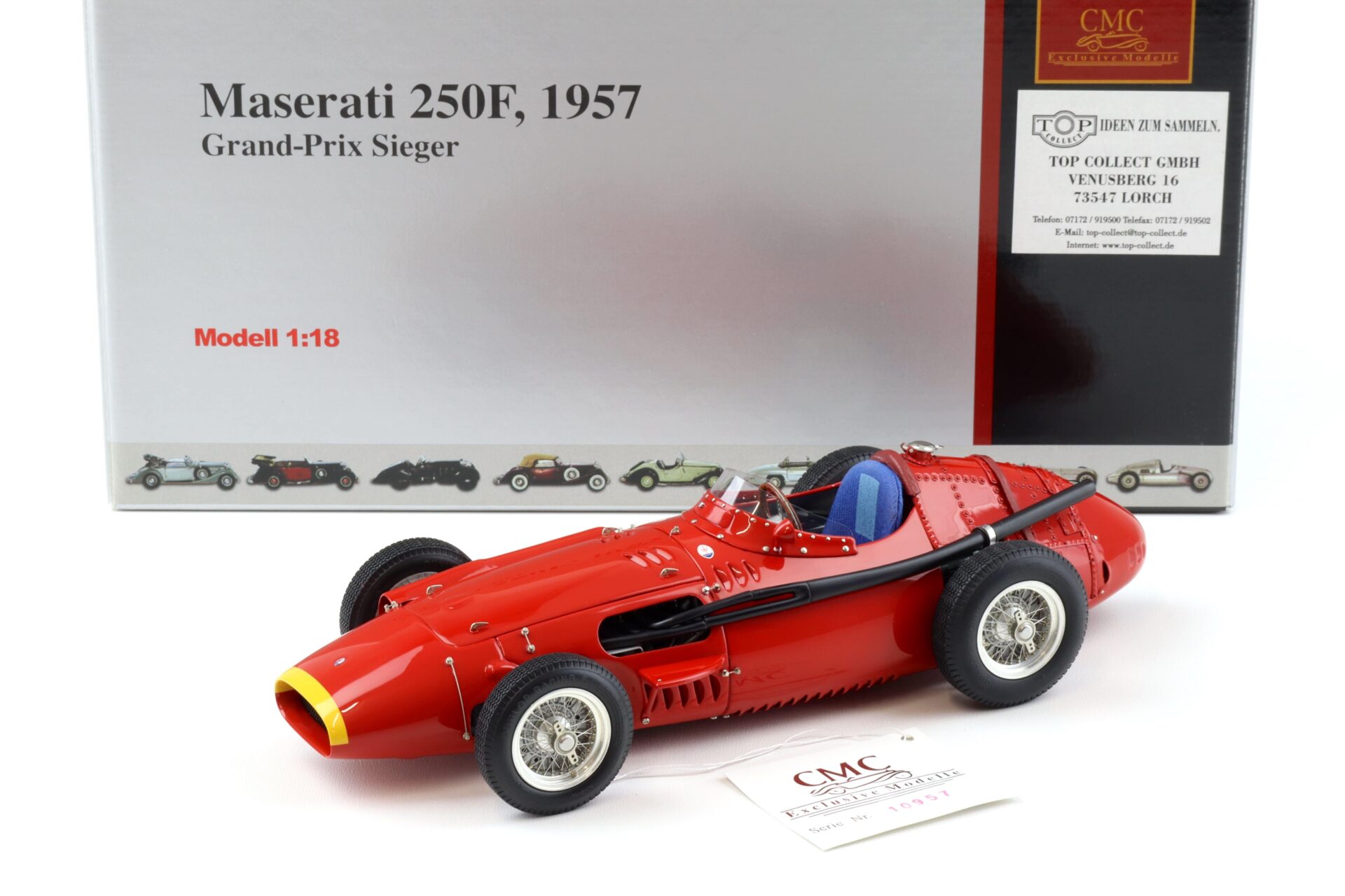 1:18 CMC Maserati 250F Grand-Prix GP Winner 1957 red M-051