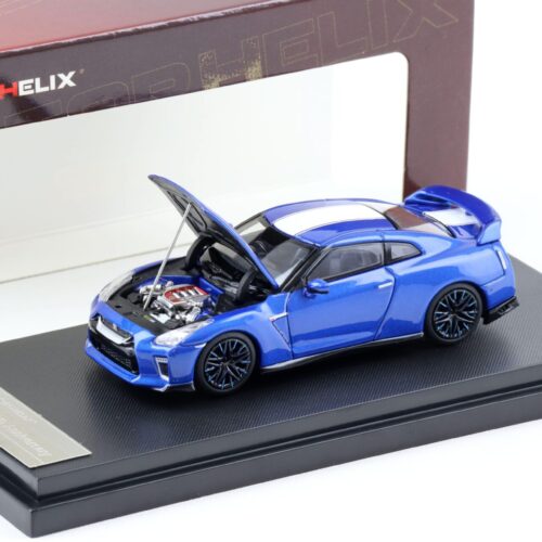 1:64 Motorhelix Nissan GT-R (R35) 50th Anniversary Wangan blue M63501