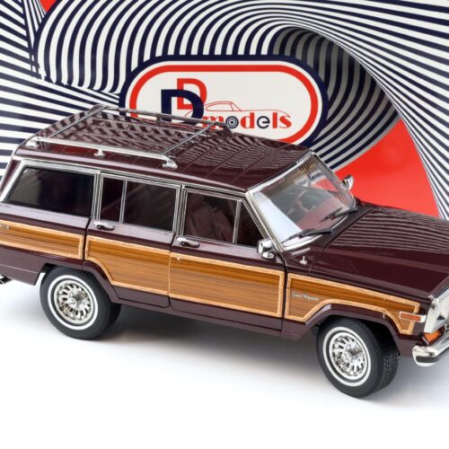 1:18 DD-Models Jeep Grand Wagoneer 1991 Black cherry dark red/ wood DO00110