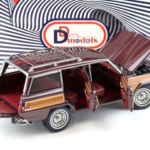 1:18 DD-Models Jeep Grand Wagoneer 1991 Black cherry dark red/ wood DO00110
