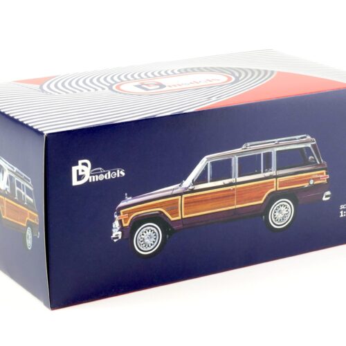 1:18 DD-Models Jeep Grand Wagoneer 1991 Black cherry dark red/ wood DO00110