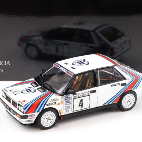 1:18 Kyosho Lancia Delta HF 4WD 1987 Rallye 1000 Lakes #4 Alen/ Kivimaki 08960B