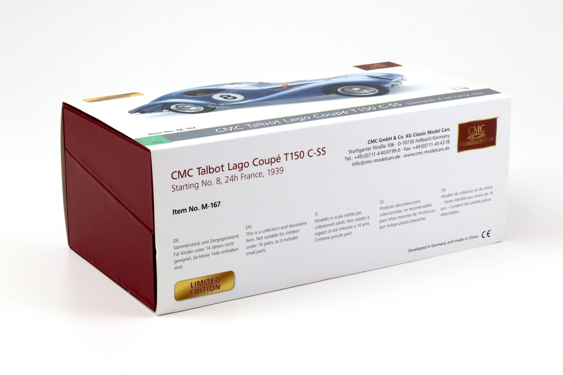 1:18 CMC Talbot Lago Coupe T150 C-SS 24h France 1939 #8 blue M-167