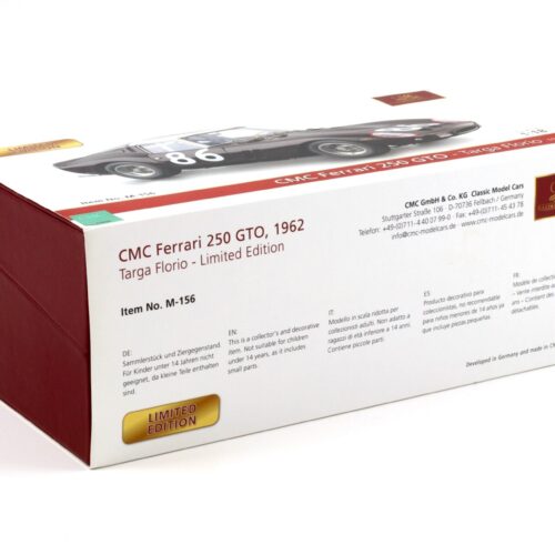 1:18 CMC Ferrari 250 GTO Targa Florio 1962 #86 brown/white M-156