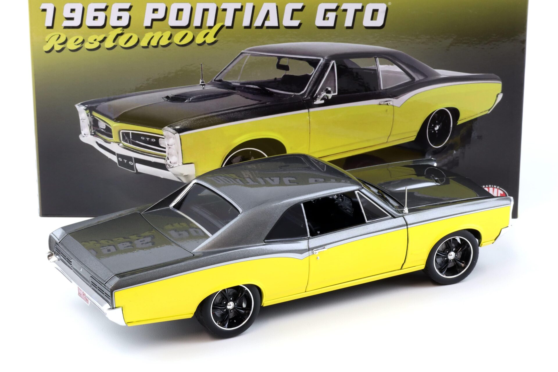 1:18 ACME 1966 Pontiac GTO Restomod yellow/ grey metallic A1801219