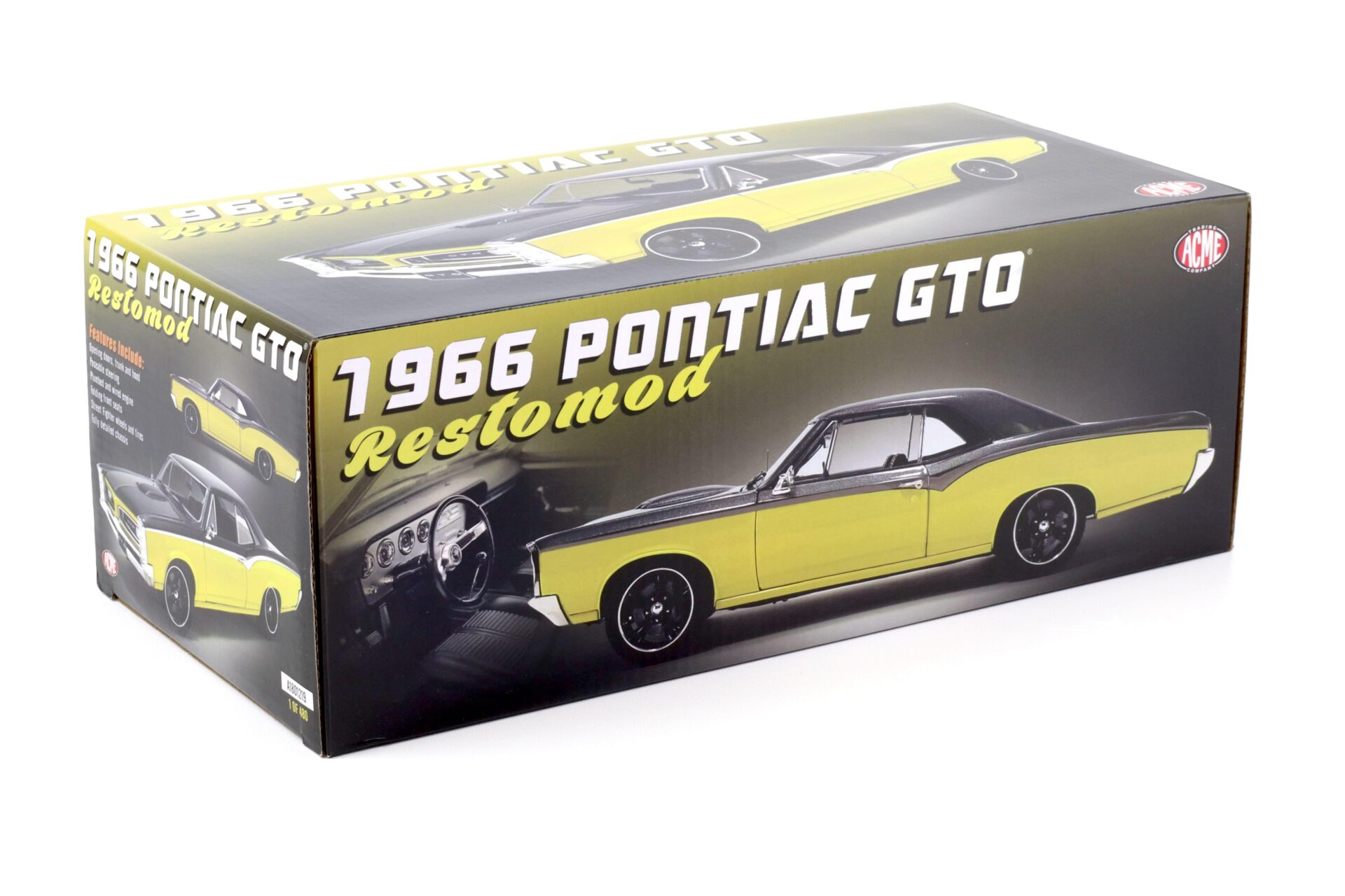 1:18 ACME 1966 Pontiac GTO Restomod yellow/ grey metallic A1801219
