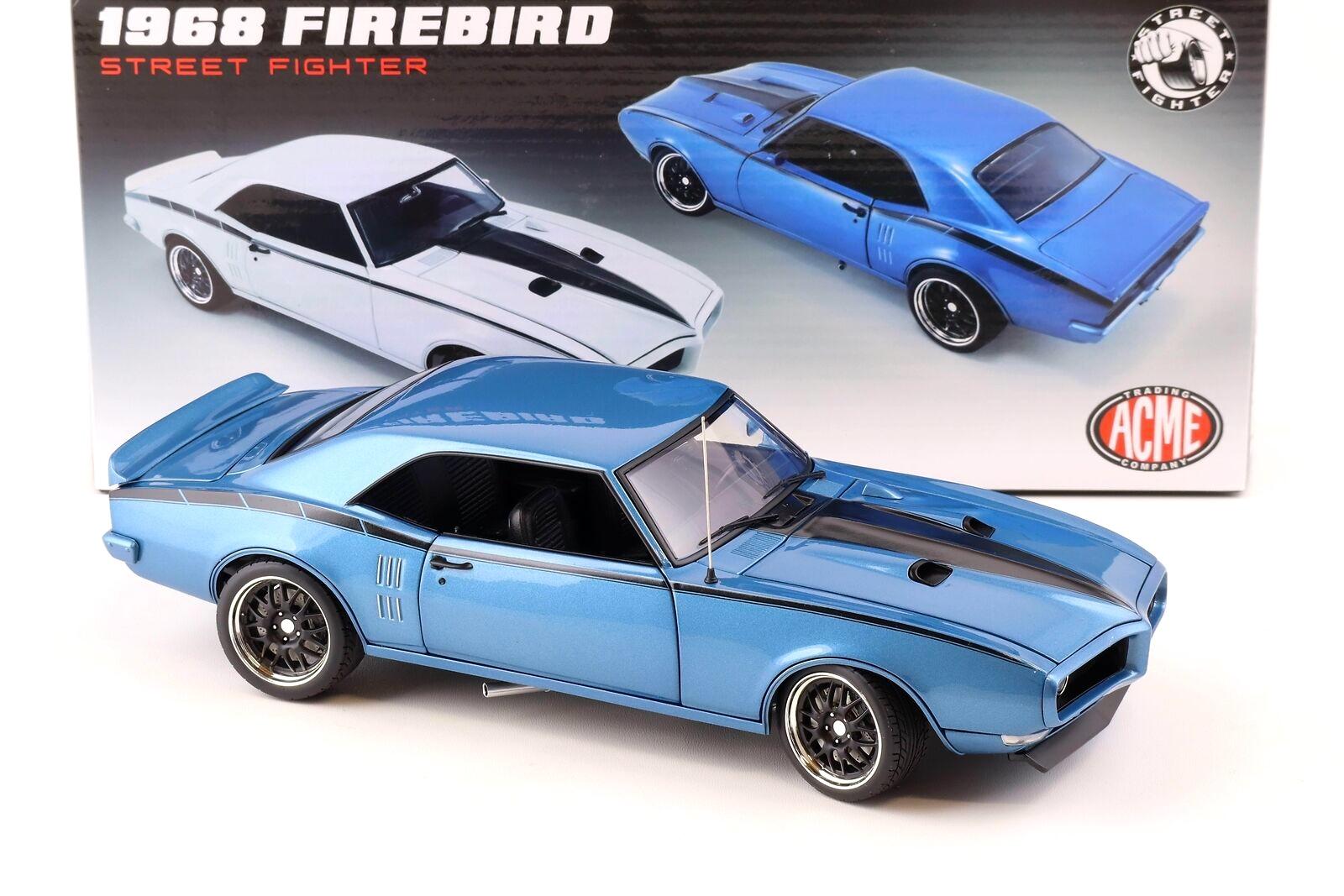 1:18 ACME 1968 Pontiac Firebird Street Fighter Lucerne blue A1805211
