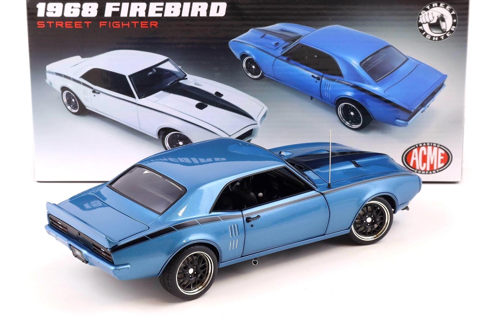 1:18 ACME 1968 Pontiac Firebird Street Fighter Lucerne blue A1805211